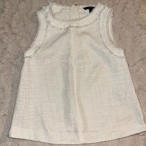 Banana Republic White Tweed Tank